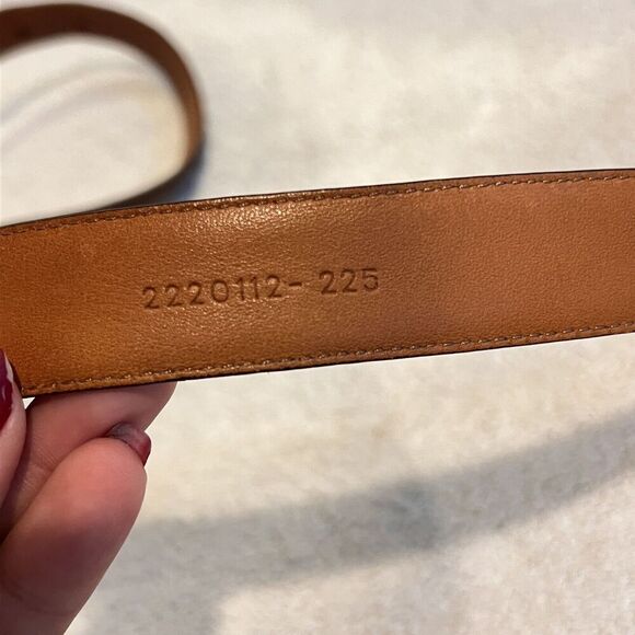 Ralph Lauren Brown Leather Belt Boys L Gold Buckle Church Uniform Animal Print - Picture 10 of 13